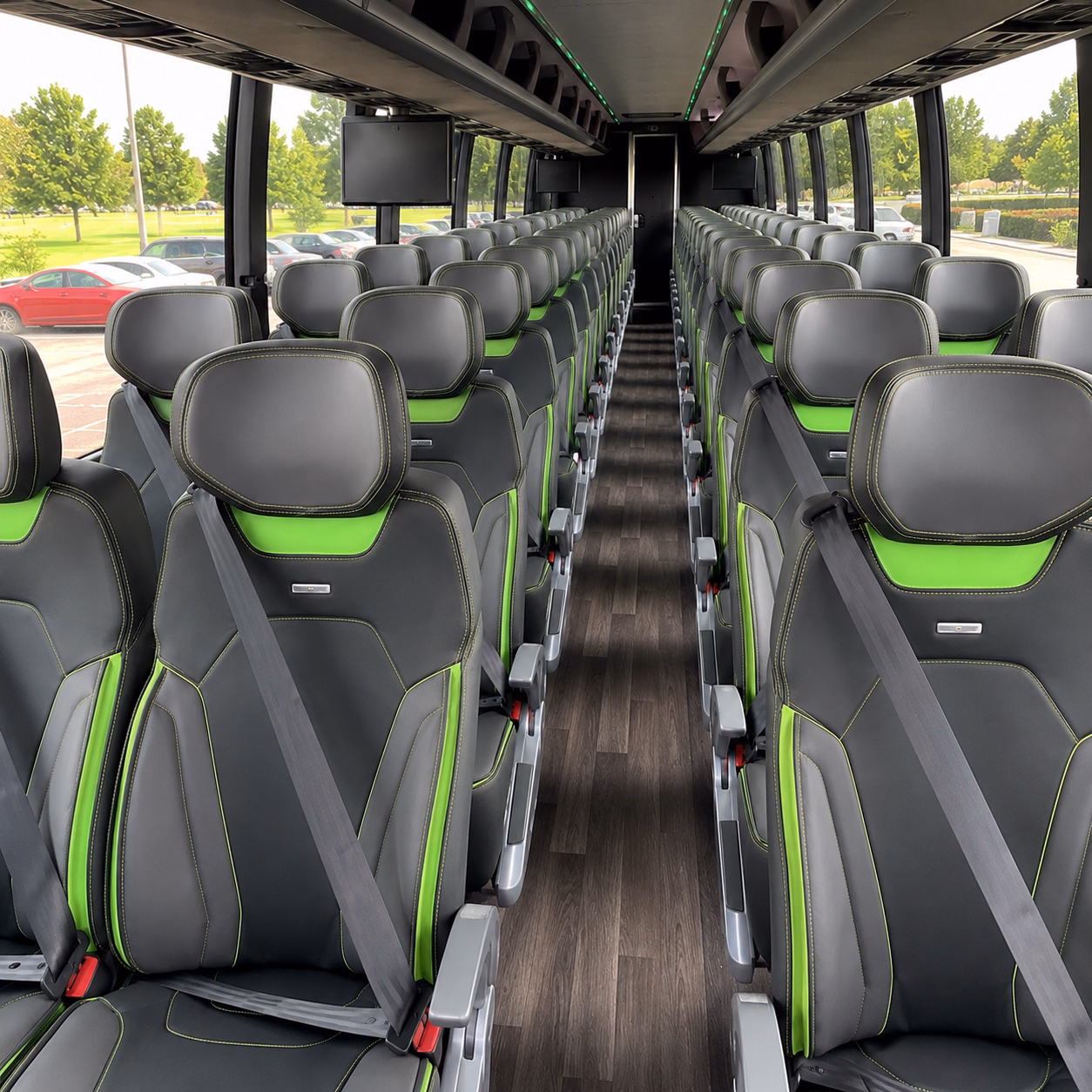 port arthur charter bus interior